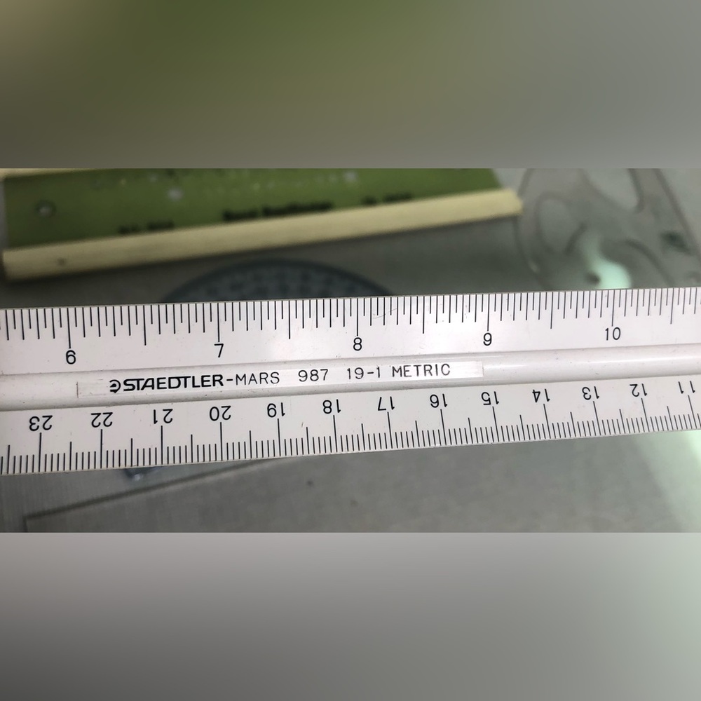 Architectural Drafting Tools Templates Design Drawing Compass 3Side Scale Ruler - Picture 5 of 9